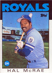 1986 Topps Baseball Cards      415     Hal McRae